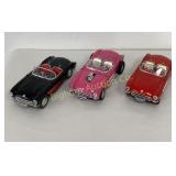 1957 1:18 Scale Die Cast Corvettes 3 PC Lot