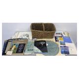 VTG Wicker Basket w/ Contents Art, 1960's Look