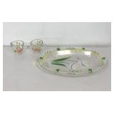 Hand Painted Italian Platter, VTG Hand Painted