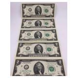 2017-A Two Dollar Notes Sequential Serial Numbers