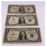 One Dollar Silver Certificates 1957,57A, 57B