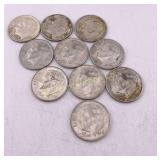 Roosevelt Silver Dimes 1963, 64, Various Mints