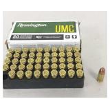 Ammo 9mm 50 Rds Remington UMC 147 Gr FMJ