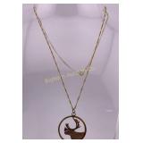Canadian Quarter Cut Out Pendent w/ Gold Accents