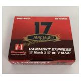 Ammo 17 Mach 2 300 Rds Hornady Varmint Express