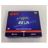 Ammo 22 LR 300 Rds CCI AR Tactical Copper Plated
