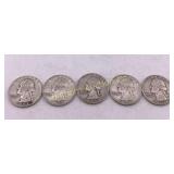 Washington Silver Quarters 1953,54,57 Various