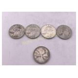 4-Washington Silver Quarters1959 &  64 Plus 1-1953