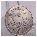 Alaska One Troy Ounce .999 Fine Silver Round