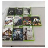 XBox 360 Game Assortment 10 Pc Lot