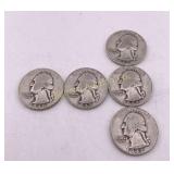 Washington Silver Quarters 1940,41, 42,
