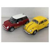 1:18 Scale Die Cast Mini Copper, 1967 VW Beetle
