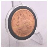 2009 Five Ounce 999 Copper Freedom Tea Party Round