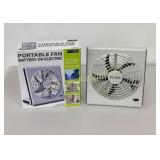 Portable Dual Power Fan Battery or Electric