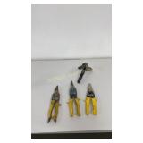 Wiss Metal Snips & Halco Hand Brake 4 Pc Lot