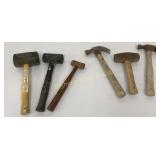 Hammer Assortment: Sledge, Rubber Mallet,