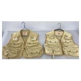 The 'Pro' Fishing Vests Size S & L 2 PC Lot