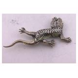 Sterling Silver Lizard Brooch Pin
