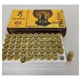 Ammo 45 Auto 50 Rds Browning 185 Gr FMJ
