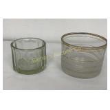 VTG Glass Small Ice Bucket, Glass Salt Cellar