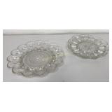 Deviled Egg Plates 12 & 15 Sections 2 Pc Lot