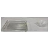 VTG Stewart Warner Glass Refrigerator Dish, Pyrex