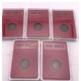 Indian Head Cents Various Dates 1889-1899