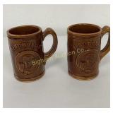 VTG Gesundheit Stoneware Mugs 2 Pc Lot