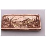 Hand Poured .999 Copper Fly Fisherman 1/2 Lbs Bar