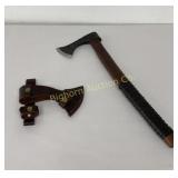Viking Axe Hatchet w/ Leather Sheath & 20' Handle