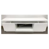 White Lacquer Media Console TV Stand