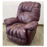 Burgundy Leather Swivel Recliner by Best Chairs
