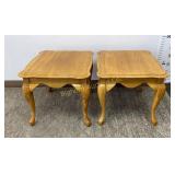 Oak End Tables 2 PC Lot