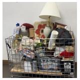 Contents of Wire Bin: Bake Ware, Dishware, Wood