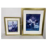 Framed Art Prints "The Shepherdess"  & Floral