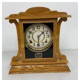 VTG Oak Ingrahm Eight Day Mantle Clock