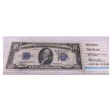 1934 Series Mule Ten Dollar Silver Certificate A.U