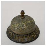 Antique Bronze Desk Bell Heavily Decorated