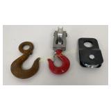 Snatch Block Pullys, Hook 3 Pc Lot