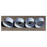 White Spoke Steel 16" 6 Hole Trailer Wheels
