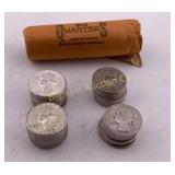 Roll of Silver Quarters Various Dates 1935-1964