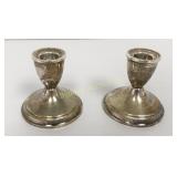 Sterling Silver Candle Stick Holders w/ Weighted