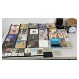 VTG Cassette Tapes, CD Assortment, Clock,