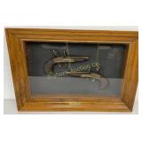 Faux Fintlock Pistol Pair in Shadowbox
