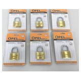 New Opel DM 40 Keyed Padlocks 6 PC Lot