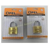 New Opel DM 40 Keyed Padlocks 2 PC Lot