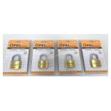 New Opel DM 40 Keyed Padlocks 4 PC Lot
