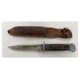 VTG R H PAL 36 Hunting Knife w/ Leather Sheath