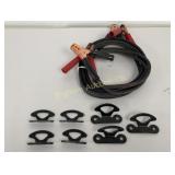 Tie Downs Anchor Hooks, Jumper Cables 8 PC Lot