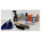 Dusters, CLR, Nu Finish, Brasso, Meguiars Leather